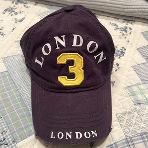 Robin Ruth Navy London Distressed Adjustable Baseball Hat